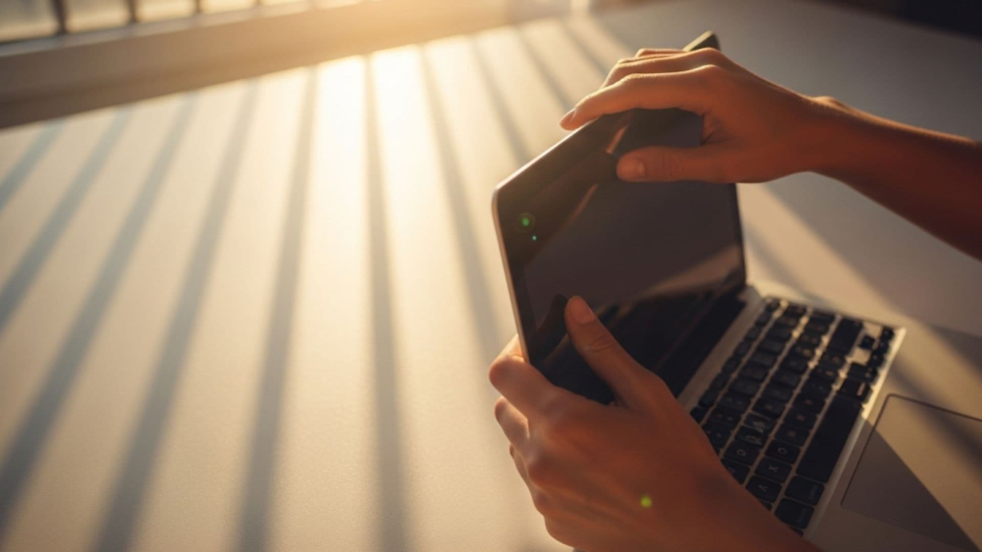 An office worker looking stressed.